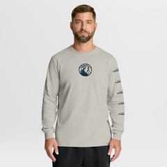 Fanatics - Minnesota Timberwolves Crossover Collection Ball Screen Action Premium Long Sleeve T-Shirt - Cream