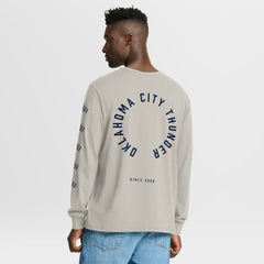 Fanatics - Oklahoma City Thunder Crossover Collection Ball Screen Action Premium Long Sleeve T-Shirt - Cream