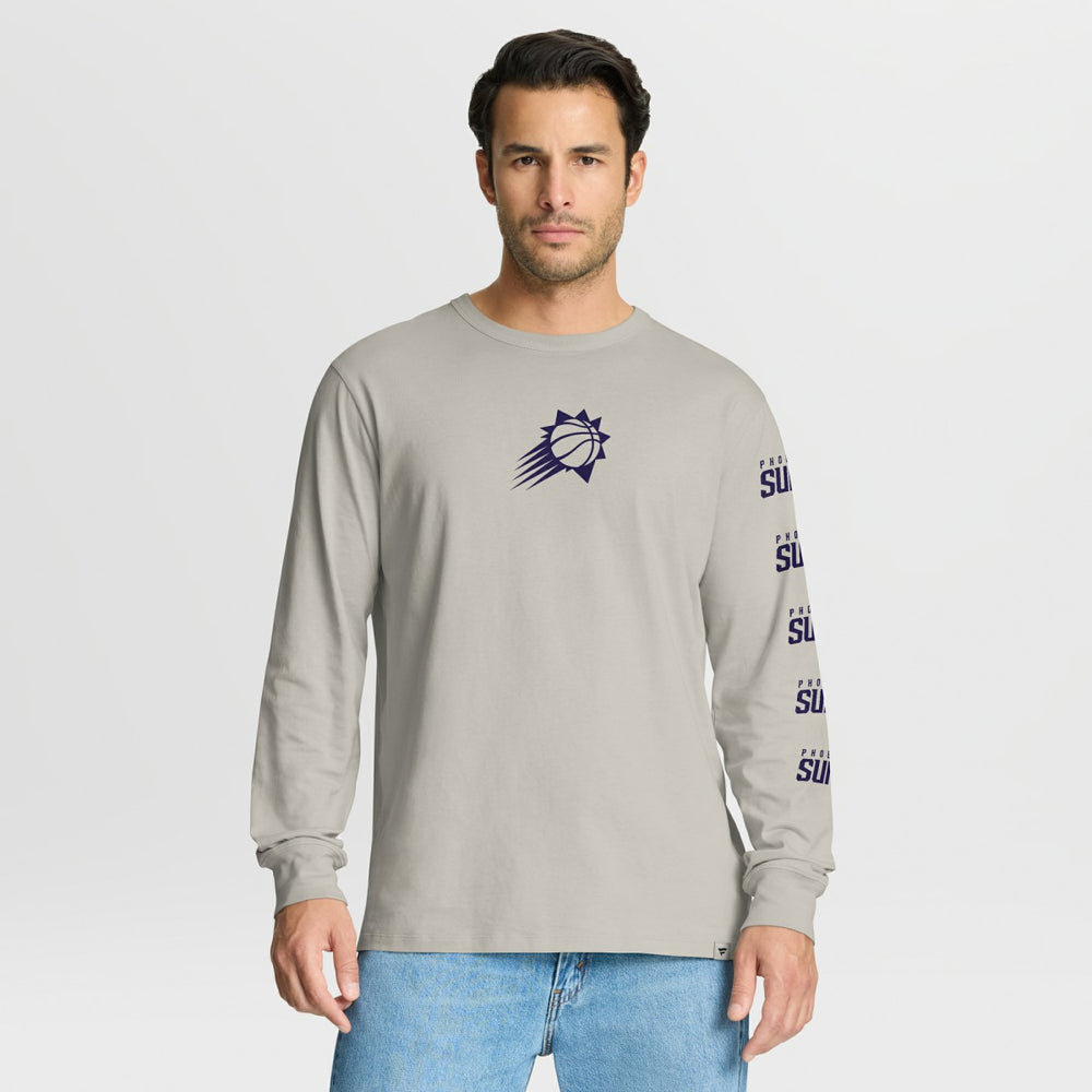 Fanatics - Phoenix Suns Crossover Collection Ball Screen Action Premium Long Sleeve T-Shirt - Cream