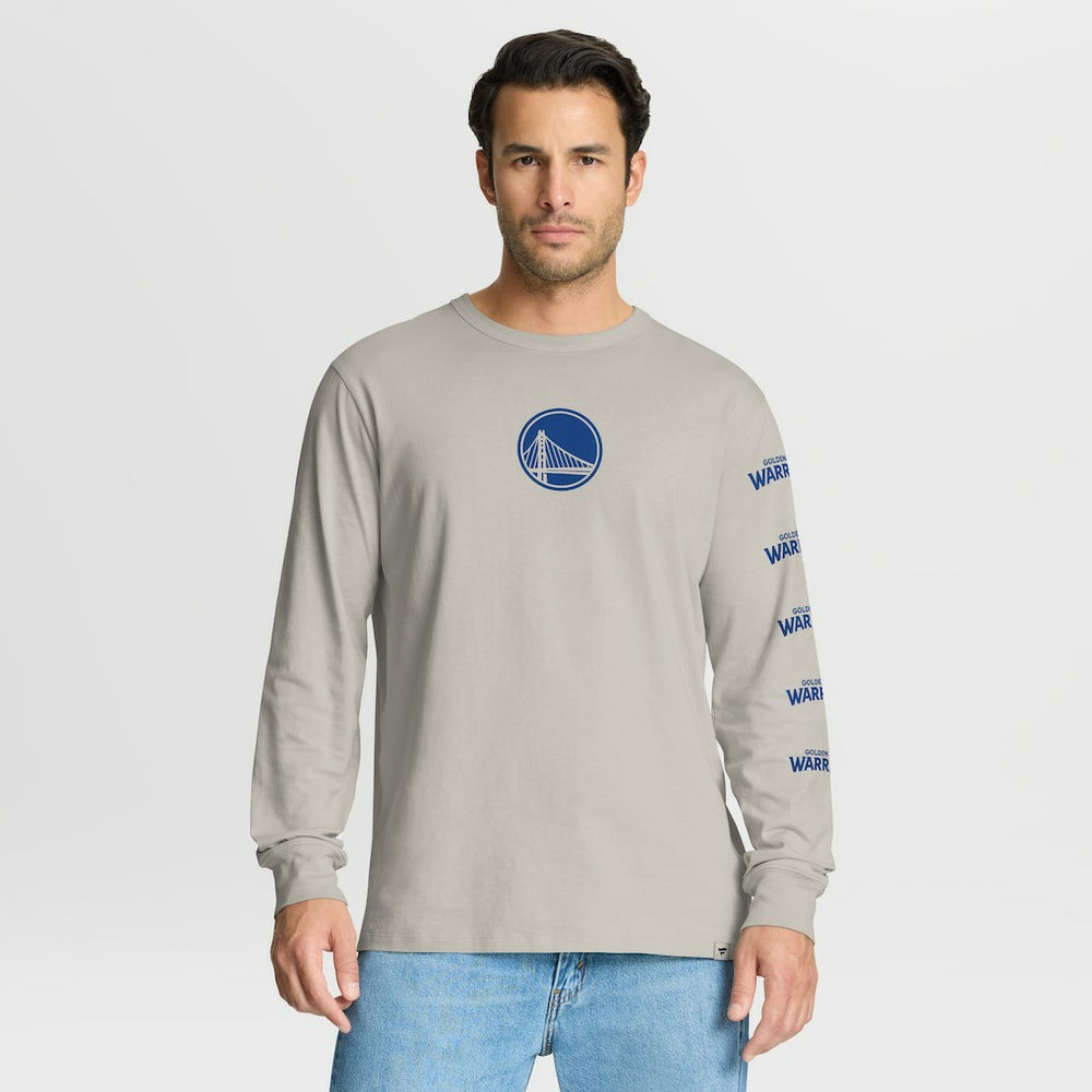 Fanatics - Golden State Warriors Crossover Collection Ball Screen Action Premium Long Sleeve T-Shirt - Cream