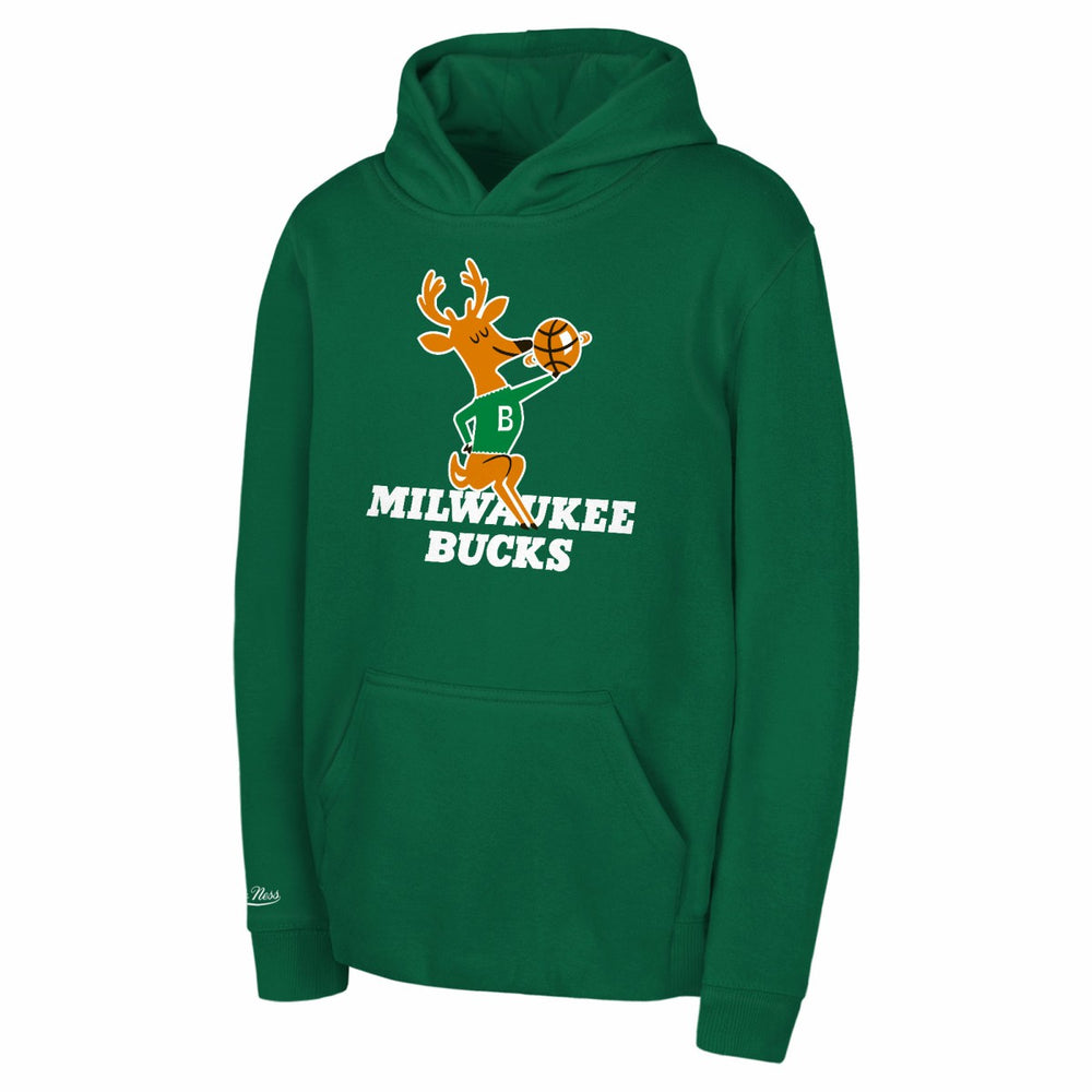 Mitchell & Ness - Milwaukee Bucks Preschool Retro Logo Pullover Hoodie - Green