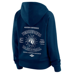 NBA - Minnesota Timberwolves WEAR by Erin Andrews Women's Vintage Full-Zip Raglan Hoodie - Navy