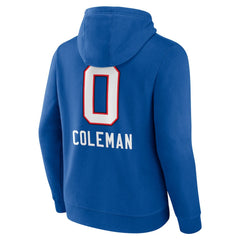 Keon Coleman Buffalo Bills Team Wordmark Name & Number Pullover Hoodie Royal - NFL