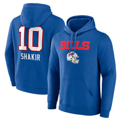 Khalil Shakir Buffalo Bills Team Wordmark Name & Number Pullover Hoodie Royal - NFL