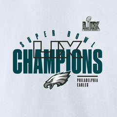 Philadelphia Eagles Super Bowl LIX Champions Iconic Victory Fleece Sweatshirt White - Fanatics