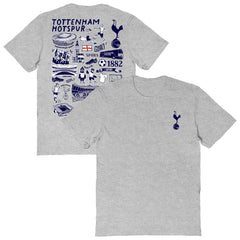 Tottenham Hotspur Vive La Fete Women's Impressions Artwork T-Shirts - Heather Gray