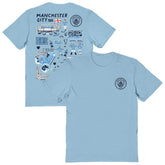 Manchester City Vive La Fete Women's Impressions Artwork T-Shirts - Sky Blue