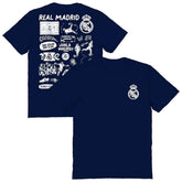 Real Madrid Vive La Fete Women's Impressions Artwork T-Shirts - Navy