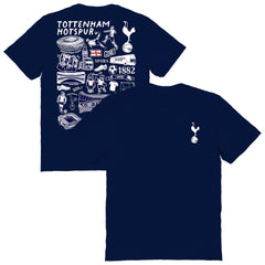 Tottenham Hotspur Vive La Fete Women's Impressions Artwork T-Shirts - Navy