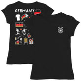 Germany National Team Vive La Fete Girls Youth Color Badge Fitted T-Shirts - Black