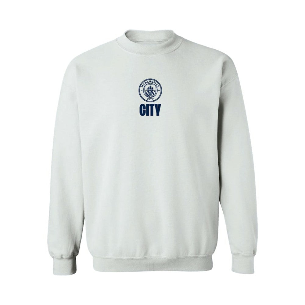 Manchester City Vive La Fete Women's Color Badge Pullover Sweatshirt - White