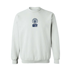 Manchester City Vive La Fete Women's Color Badge Pullover Sweatshirt - White