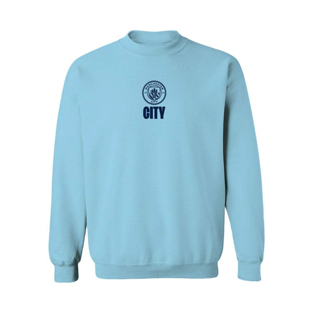 Manchester City Vive La Fete Women's Color Badge Pullover Sweatshirt - Sky Blue