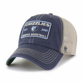 47 brand - Memphis Grizzlies '47 Wabash Patch Clean Up Adjustable Hat - Navy/Tan