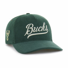 47 brand - Milwaukee Bucks '47 Golden Age Relaxed Corduroy Hitch Adjustable Hat - Hunter Green