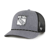 New York Rangers '47 Carbon Rope Trucker Adjustable Hat Gray
