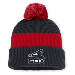 Chicago White Sox Nike Cooperstown Collection Peak Standard Cuffed Knit Hat with Pom for sale