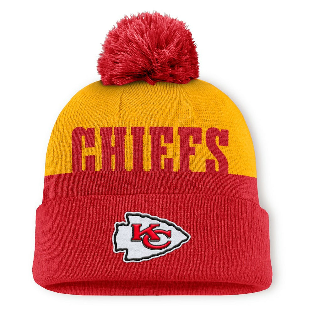 Kansas City Chiefs Punter Cuffed Knit Hat with Pom Red - Fanatics