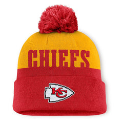 Kansas City Chiefs Punter Cuffed Knit Hat with Pom Red - Fanatics