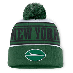 New York Jets Center Cuffed Knit Hat with Pom Green - Fanatics