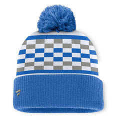 Detroit Lions Women's End Zone Cuffed Knit Hat with Pom Blue - Fanatics