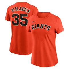 Justin Verlander San Francisco Giants Nike Women's Cooperstown Collection Fuse Name & Number T-Shirt Lifestyle