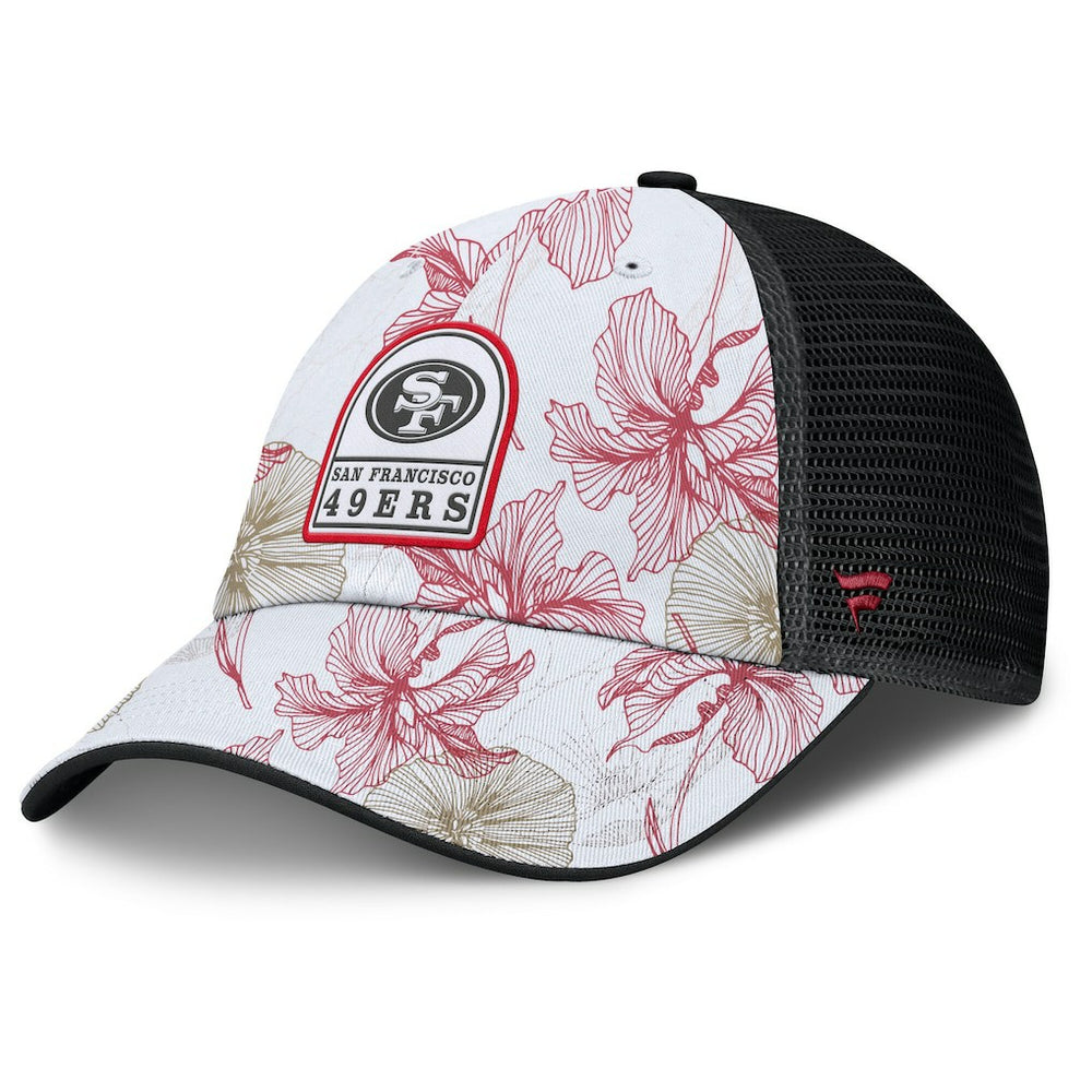 San Francisco 49ers Tropical Adjustable Trucker Hat White/Black - Fanatics