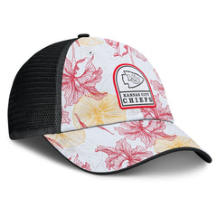 Kansas City Chiefs Tropical Adjustable Trucker Hat White/Black - Fanatics