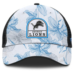 Detroit Lions Tropical Adjustable Trucker Hat White/Black - Fanatics
