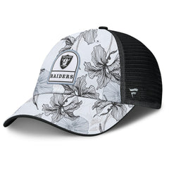 Las Vegas Raiders Tropical Adjustable Trucker Hat White/Black - Fanatics