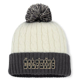 Miami Dolphins Women's Coaxial Cuffed Knit Hat with Pom Cream - Fanatics