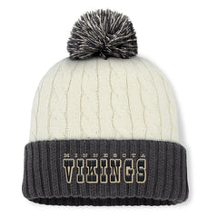 Minnesota Vikings Women's Coaxial Cuffed Knit Hat with Pom Cream - Fanatics