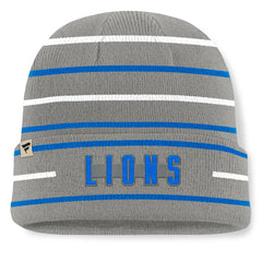 Detroit Lions Throwback Yard Lines Cuffed Knit Hat Gray - Fanatics