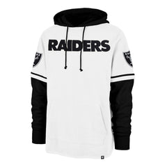 Las Vegas Raiders '47 Trifecta Shortstop Pullover Hoodie White - 47 brand