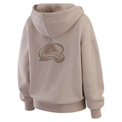 Colorado Avalanche - WEAR by Erin Andrews Women's Washed Pullover Crewdie Tan