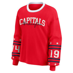 Washington Capitals WEAR by Erin Andrews Women's Long-Sleeve Sport T-Shirt Red