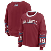 Colorado Avalanche - WEAR by Erin Andrews Women's Long-Sleeve Sport T-Shirt Burgundy