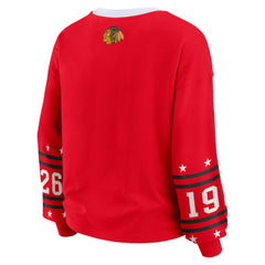 Chicago Blackhawks WEAR by Erin Andrews Women's Long-Sleeve Sport T-Shirt Red