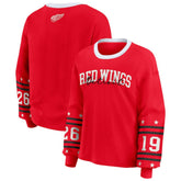 Detroit Red Wings - WEAR by Erin Andrews Women's Long-Sleeve Sport T-Shirt Red