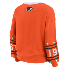 Philadelphia Flyers - WEAR by Erin Andrews Women's Long-Sleeve Sport T-Shirt Orange