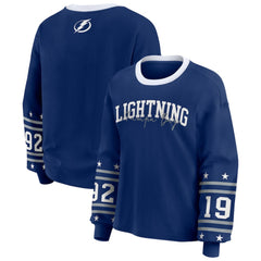 Tampa Bay Lightning - WEAR by Erin Andrews Women's Long-Sleeve Sport T-Shirt Blue