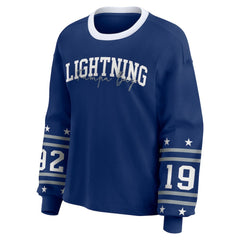 Tampa Bay Lightning - WEAR by Erin Andrews Women's Long-Sleeve Sport T-Shirt Blue