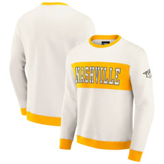 Nashville Predators - Darius Rucker Collection by Fanatics Colorblock Pullover Sweatshirt Cream