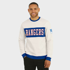 New York Rangers Darius Rucker Collection by Fanatics Colorblock Pullover Sweatshirt Cream
