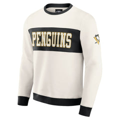 Pittsburgh Penguins Darius Rucker Collection by Fanatics Colorblock Pullover Sweatshirt Cream