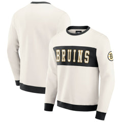 Boston Bruins Darius Rucker Collection by Fanatics Colorblock Pullover Sweatshirt Cream