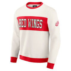 Detroit Red Wings - Darius Rucker Collection by Fanatics Colorblock Pullover Sweatshirt Cream