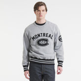Montreal Canadiens - Todd Snyder by Fanatics Relaxed Canadian Fleece Crew Athletic Heather Gray