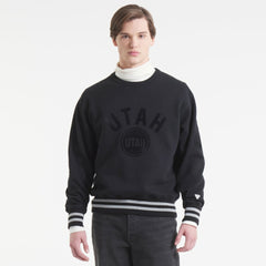 Utah Mammoth - Todd Snyder by Fanatics Relaxed Canadian Fleece Crew Black