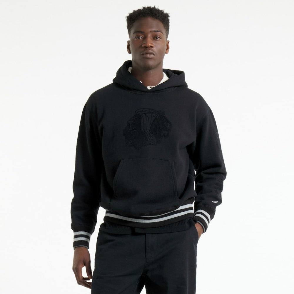 Chicago Blackhawks Todd Snyder by Fanatics Relaxed Canadian Fleece Hoodie Black